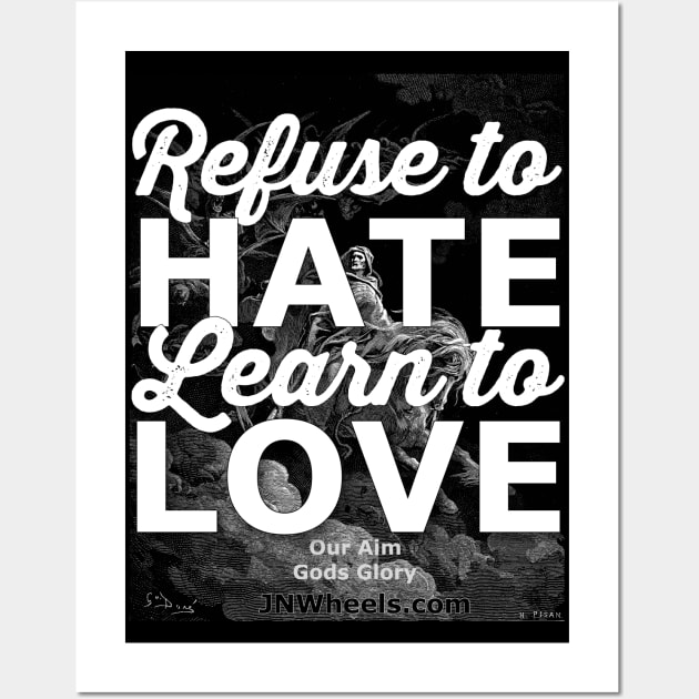 Hate and Love Design Wall Art by JNWheels